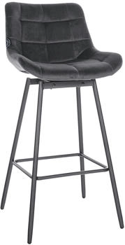 CLP Barhocker Weston Schwenkbar Samt dunkelgrau (321491)