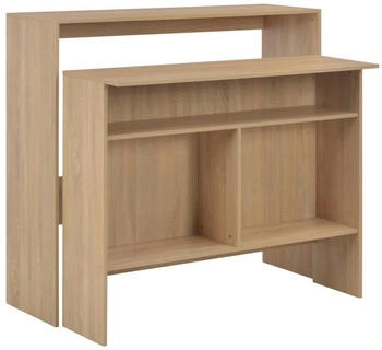 vidaXL Bartisch mit 2 Tischplatten Eichenoptik 130x40x120 cm (280219) vidaXL Bartisch mit 2 Tischplatten Eichenoptik 130x40x120 cm (280219)