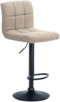 Barhocker Calma Stoff Creme Schwarz