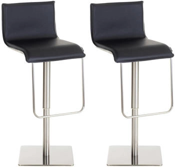 CLP 2er Set Barhocker Limon edelstahl schwarz (311328)