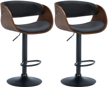 CLP 2er Set Barhocker Portmore B walnuss/schwarz (324610)