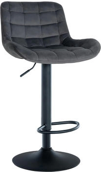 CLP Barhocker Tover Samt dunkelgrau (321049)