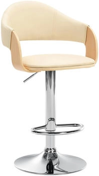 CLP Barhocker Nilse chrom natura/creme (322152)