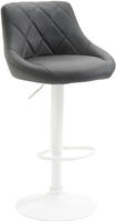 Barhocker Lazio Kunstleder Grau Wei&szlig;