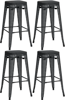 CLP 4er Set Barhocker Fletcher schwarz (324666)