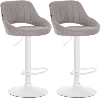 CLP 2er Set Barhocker Milet Stoff W grau (324421)