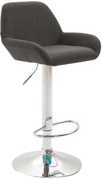CLP Barhocker Braga Stoff chrom dunkelgrau (308999)