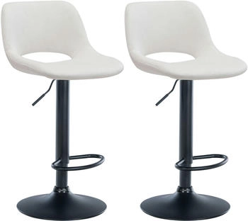 CLP 2er Set Barhocker Camden Samt schwarz creme (325152)