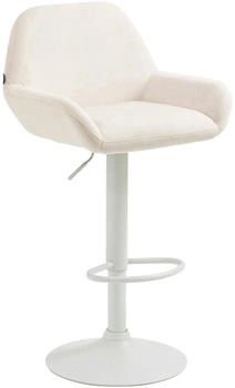CLP Barhocker Braga Samt wei&szlig; creme (320909)