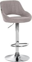 Barhocker Milet Stoff Grau Chrom