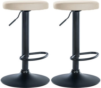CLP 2er Set Barhocker Ponte schwarz creme (323493)