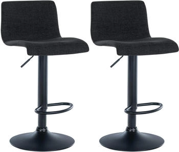 CLP 2er Set Barhocker Branford Stoff schwarz (323630)
