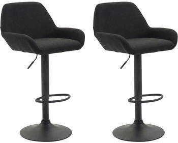 CLP 2er Set Barhocker Braga Stoff schwarz schwarz (305316)