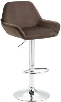 CLP Barhocker Braga Samt chrom braun (320894)