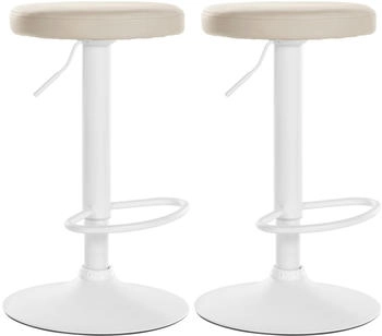 CLP 2er Set Barhocker Ponte wei&szlig; creme (323499)