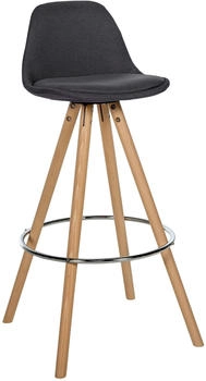 CLP Barhocker Corbin Stoff Rund natura dunkelgrau (323320)