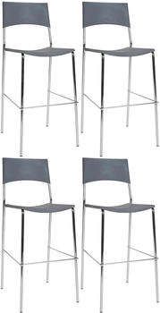 CLP 4er Set Barhocker Genua grau (319560)