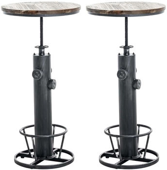 CLP 2er Set Stehtische Ruhr antik silber (322761)
