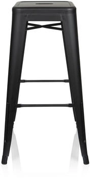 HJH Office Barhocker VANTAGGIO HIGH BRUSH seidenmatt schwarz schwarz (645016)