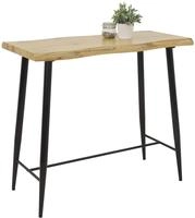 HELA Bartisch "GABI" Baumkantentisch, 120 cm Breite, Industrial Design, Wildeiche