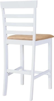 vidaXL Stehtisch und 4 Barhocker Holz Weiß (9839.271832)