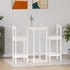 vidaXL 3-tlg. Bar-Set Massivholz Kiefer Weiß (3124733)