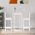 vidaXL 3-tlg. Bar-Set Massivholz Kiefer Weiß (3124733)