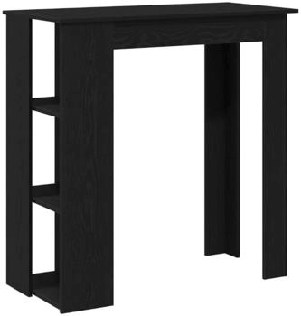 vidaXL Bartisch mit Regal Schwarz Eiche (862706)