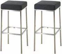 CLP 2er Set Barhocker Montreal I Gepolsterte Barst&uuml;hle mit Stoffbez&uuml;gen I