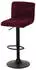 Mendler HWC-G87 Barhocker 2er-Set höhenverstellbar drehbar Chenille bordeaux (108851)