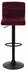 Mendler HWC-G87 Barhocker 2er-Set höhenverstellbar drehbar Chenille bordeaux (108851)