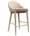 Miliboo Dalia Barhocker Holz Polyester Beige 65cm (DALIA)