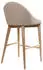 Miliboo Dalia Barhocker Holz Polyester Beige 65cm (DALIA)