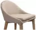 Miliboo Dalia Barhocker Holz Polyester Beige 65cm (DALIA)
