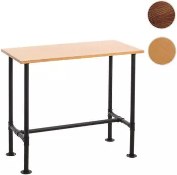 Mendler HWC-N21 Bartisch Industrial Massivholz Kiefer natur 108x120x61cm (106027)