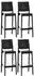 CLP Maya Barhocker 4er Set, Kunststoff, schwarz (325213)