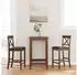 vidaXL Barhocker mit Kissen 2er-Set Braun Massivholz Gummibaum (4102548)