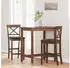 vidaXL Barhocker mit Kissen 2er-Set Braun Massivholz Gummibaum (4102548)