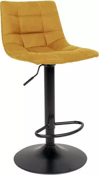 House Nordic Middelfart Barhocker Samt h&ouml;henverstellbar Senfgelb 2er-Set (Middelfart)