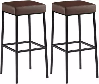 CLP Montreal Barhocker Kunstleder braun, Metallgestell schwarz (314566)