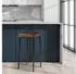 CLP Montreal Barhocker Kunstleder braun, Metallgestell schwarz (314566)