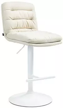 CLP Damar Barhocker Stoff Creme/Wei&szlig; (322890)