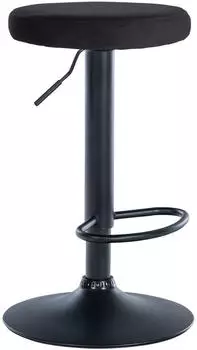 CLP Ponte Barhocker Samt-Bezug h&ouml;henverstellbar, schwarz/schwarz (322042)