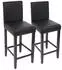 MCW Barhocker Cesena-2B 2er-Set Kunstleder schwarz, dunkle Füße (Cesena-2B)