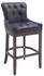 CLP Lakewood Barhocker Echtleder, Antik-Dunkel, Schwarz