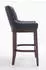CLP Lakewood Barhocker Echtleder, Antik-Dunkel, Schwarz