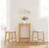 vidaXL Barhocker mit Kissen 2er-Set Gummibaumholz (4102578)