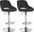 CLP Milet 2er Set Barhocker Samt, höhenverstellbar, drehbar, Metallgestell (324458)
