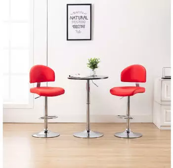 vidaXL Barhocker 2er-Set Kunstleder Rot (249660)