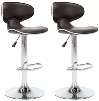 vidaXL Barhocker 2 Stk. Braun Kunstleder (323646)